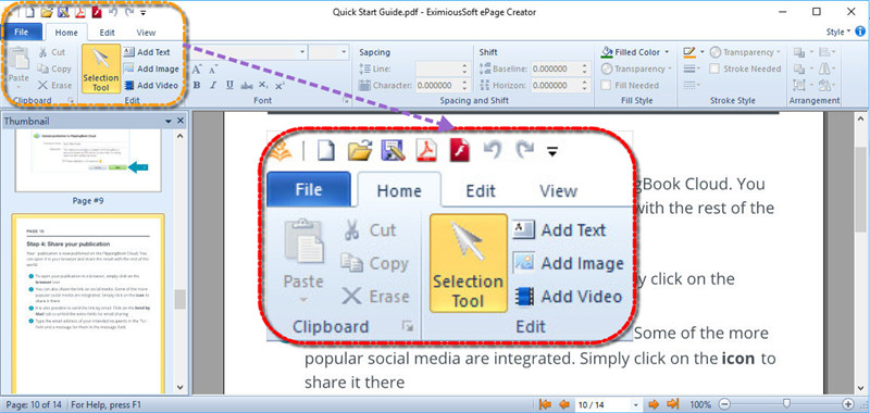 File Menu in PDF Editor