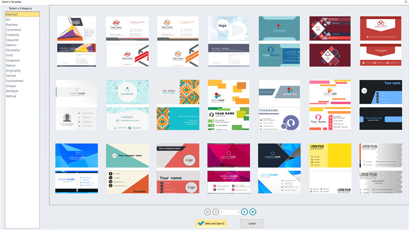 Business Card Designer Pro interface
