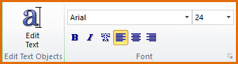 Screenshot of font categroy on main ribbon bar