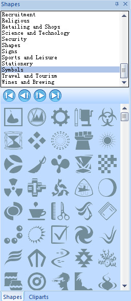 Logo Creation -  Shapes List ScreenShot